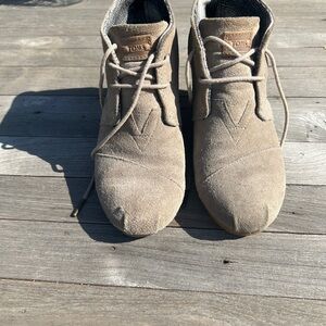 TOMS Tan Suede Shoes